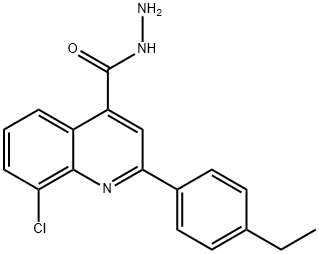 8-CHLORO-2-(4-ETHYLPHENYL)QUINOLINE-4-CARBOHYDRAZIDE 구조식 이미지