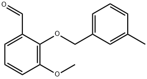 3-METHOXY-2-[(3-METHYLBENZYL)OXY]BENZALDEHYDE Structure