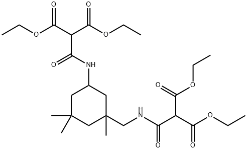 diethyl [[[3-[[[3-ethoxy-2-(ethoxycarbonyl)-1,3-dioxopropyl]amino]methyl]-3,5,5-trimethylcyclohexyl]amino]carbonyl]malonate 구조식 이미지
