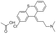 3-(2-Chloro-9H-thioxanthen-9-ylidene)-N,N-dimethyl-1-propanamine acetate Structure