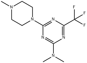 6-(Trifluoromethyl)-N,N-dimethyl-4-(4-methylpiperazin-1-yl)-1,3,5-triazin-2-amine Structure