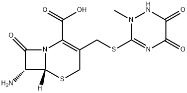 58909-56-1 (6R-trans)-7-amino-8-oxo-3-[[(1,2,5,6-tetrahydro-2-methyl-5,6-dioxo-1,2,4-triazin-3-yl)thio]methyl]-5-thia-1-azabicyclo[4.2.0]oct-2-ene-2-carboxylic acid