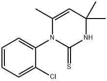 2 (1H)-Pyrimidinethione, 1-(2-chlorophenyl)-3,4-dihydro-4,4, 6-trimeth yl- Structure