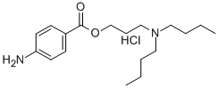 3-(dibutylamino)propyl p-aminobenzoate monohydrochloride Structure