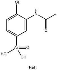 sodium hydrogen (3-acetamido-4-hydroxyphenyl)arsonate Structure