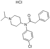 N-(4-chlorophenyl)-N-(1-isopropyl-4-piperidyl)phenylacetamide monohydrochloride 구조식 이미지