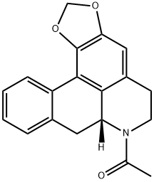 (7R)-6,7,7a,8-Tetrahydro-7-acetyl-5H-benzo[g]-1,3-benzodioxolo[6,5,4-de]quinoline Structure