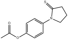 2-Pyrrolidinethione,  1-[4-(acetyloxy)phenyl]- Structure