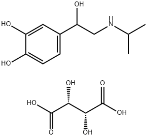 (±)-(isopropyl)(beta,3,4-trihydroxyphenethyl)ammonium [R-(R*,R*)]-hydrogen tartrate 구조식 이미지