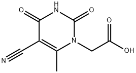 2-[5-Cyano-6-methyl-2,4-dioxo-3,4-dihydro-(2H)-pyrimidin-1-yl]acetic acid 구조식 이미지