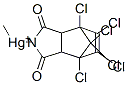 (4,5,6,7,8,8-Hexachloro-1,3,3a,4,7,7a-hexahydro-1,3-dioxo-4,7-methano-2H-isoindol-2-yl)(methyl)mercury(II) 구조식 이미지