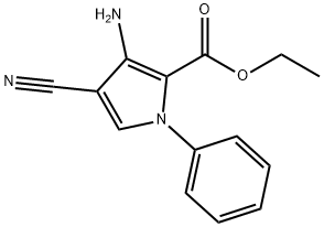3-아미노-4-시아노-1-페닐-1H-피롤-2-카르복실산에틸에스테르 구조식 이미지