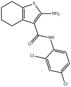 2-AMINO-N-(2,4-DICHLOROPHENYL)-4,5,6,7-TETRAHYDRO-1-BENZOTHIOPHENE-3-CARBOXAMIDE 구조식 이미지