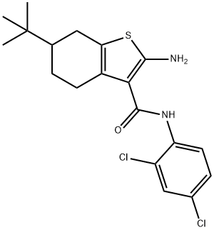2-Amino-6-tert-butyl-N-(2,4-dichlorophenyl)-4,5,6,7-tetrahydrobenzo[b]thiophene-3 구조식 이미지