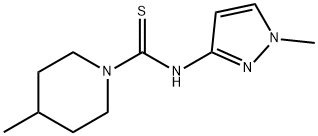 1-Piperidinecarbothioamide,4-methyl-N-(1-methyl-1H-pyrazol-3-yl)-(9CI) Structure