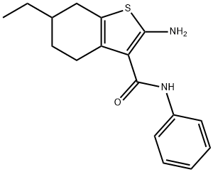 2-AMINO-6-ETHYL-N-PHENYL-4,5,6,7-TETRAHYDRO-1-BENZOTHIOPHENE-3-CARBOXAMIDE Structure