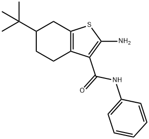2-AMINO-6-TERT-BUTYL-N-PHENYL-4,5,6,7-TETRAHYDRO-1-BENZOTHIOPHENE-3-CARBOXAMIDE 구조식 이미지