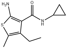3-Thiophenecarboxamide,2-amino-N-cyclopropyl-4-ethyl-5-methyl-(9CI) 구조식 이미지