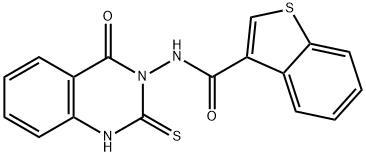 Benzo[b]thiophene-3-carboxamide, N-(1,4-dihydro-4-oxo-2-thioxo-3(2H)-quinazolinyl)- (9CI) Structure