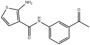 3-Thiophenecarboxamide,N-(3-acetylphenyl)-2-amino-(9CI) Structure