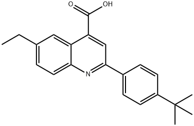 2-(4-tert-butylphenyl)-6-ethylquinoline-4-carboxylic acid Structure