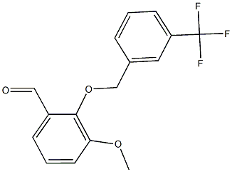 3-METHOXY-2-{[3-(TRIFLUOROMETHYL)BENZYL]OXY}BENZALDEHYDE 구조식 이미지