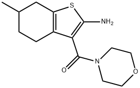 6-methyl-3-(morpholin-4-ylcarbonyl)-4,5,6,7-tetrahydro-1-benzothiophen-2-amine(SALTDATA: FREE) Structure