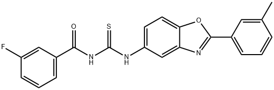 Benzamide, 3-fluoro-N-[[[2-(3-methylphenyl)-5-benzoxazolyl]amino]thioxomethyl]- (9CI) 구조식 이미지