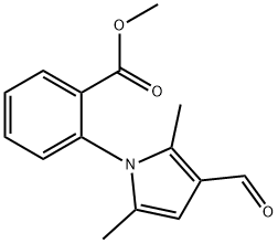 벤조산,2-(3-포르밀-2,5-디메틸-1H-피롤-1-일)-,메틸에스테르(9CI) 구조식 이미지