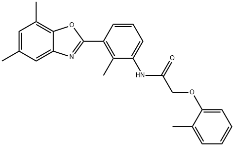 Acetamide, N-[3-(5,7-dimethyl-2-benzoxazolyl)-2-methylphenyl]-2-(2-methylphenoxy)- (9CI) 구조식 이미지