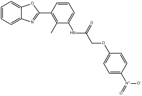 Acetamide, N-[3-(2-benzoxazolyl)-2-methylphenyl]-2-(4-nitrophenoxy)- (9CI) Structure