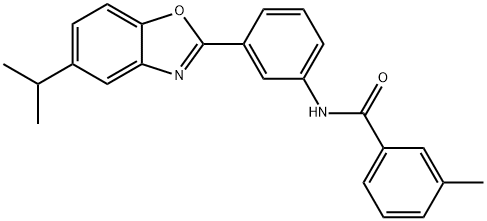 Benzamide, 3-methyl-N-[3-[5-(1-methylethyl)-2-benzoxazolyl]phenyl]- (9CI) Structure