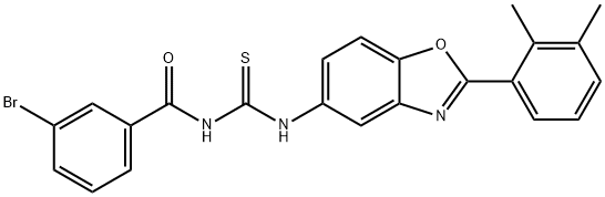 Benzamide, 3-bromo-N-[[[2-(2,3-dimethylphenyl)-5-benzoxazolyl]amino]thioxomethyl]- (9CI) Structure