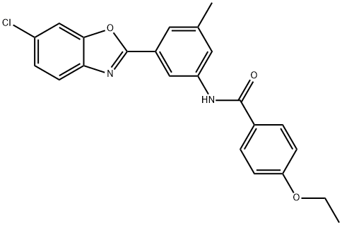 Benzamide, N-[3-(6-chloro-2-benzoxazolyl)-5-methylphenyl]-4-ethoxy- (9CI) 구조식 이미지