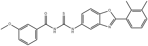 Benzamide, N-[[[2-(2,3-dimethylphenyl)-5-benzoxazolyl]amino]thioxomethyl]-3-methoxy- (9CI) 구조식 이미지