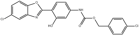 카르밤산,[4-(5-클로로-2-벤족사졸릴)-3-히드록시페닐]-,(4-클로로페닐)메틸에스테르(9CI) 구조식 이미지