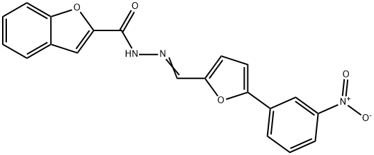 2-Benzofurancarboxylicacid,[[5-(3-nitrophenyl)-2-furanyl]methylene]hydrazide(9CI) 구조식 이미지