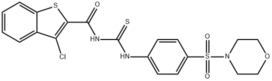 Benzo[b]thiophene-2-carboxamide, 3-chloro-N-[[[4-(4-morpholinylsulfonyl)phenyl]amino]thioxomethyl]- (9CI) 구조식 이미지