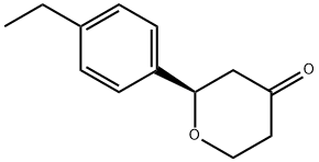 4H-Pyran-4-one,2-(4-ethylphenyl)tetrahydro-,(2R)-(9CI) Structure