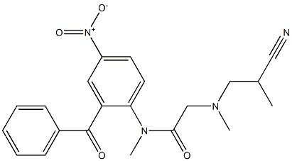 N-(2-Benzoyl-4-nitrophenyl)-2-[(2-cyanopropyl)methylamino]-N-methylacetamide Structure