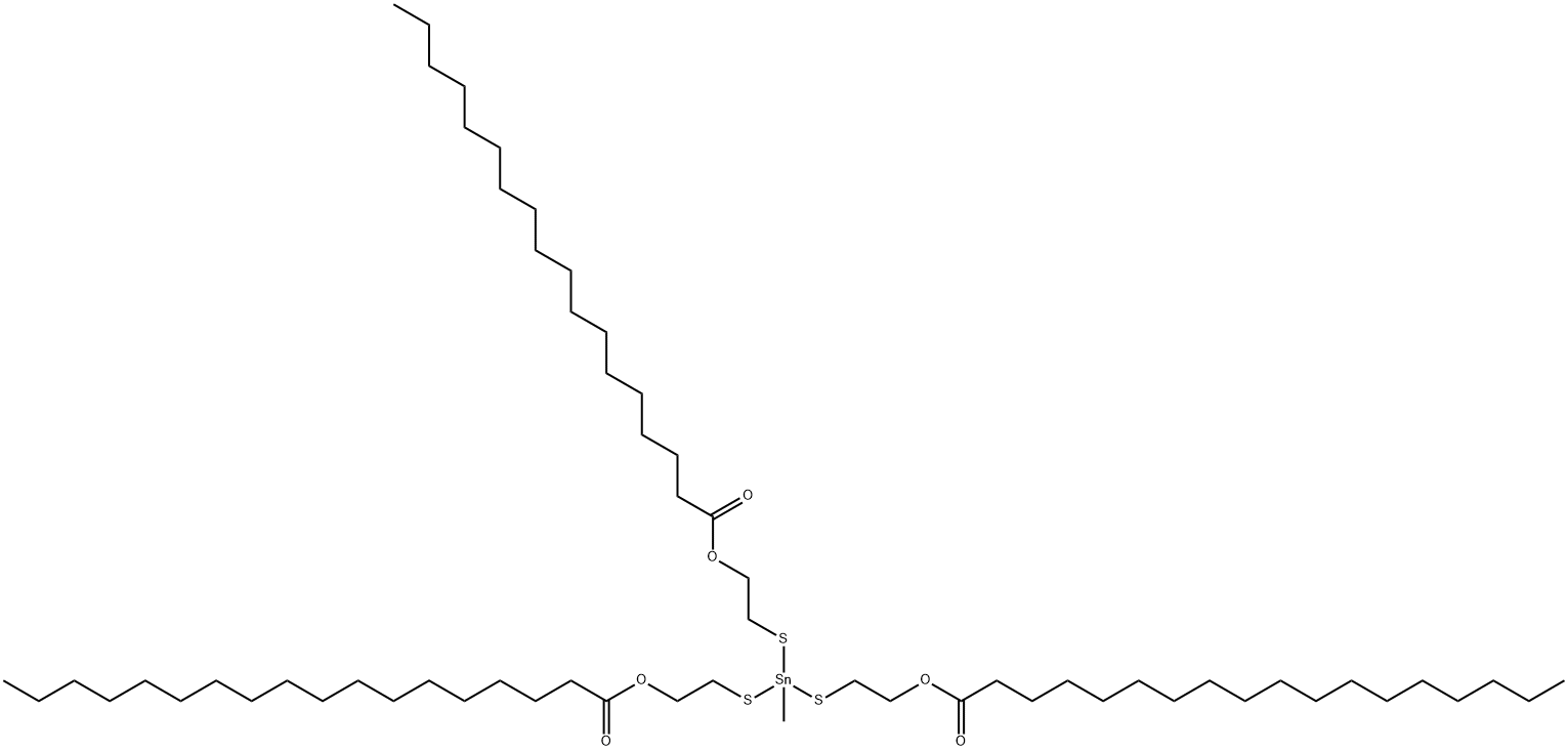 (methylstannylidyne)tris(thioethylene) tristearate Structure