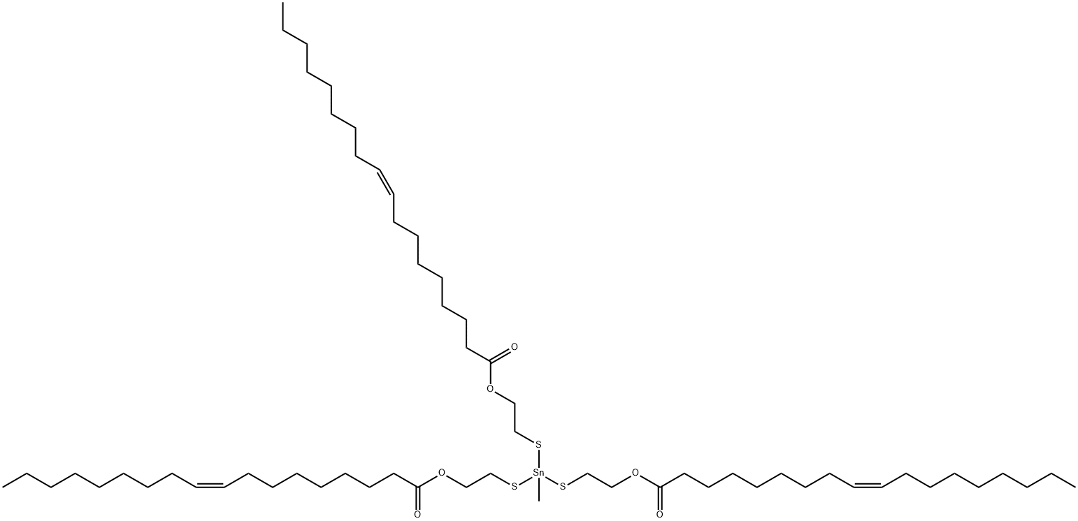 (methylstannylidyne)tris(thioethylene) trioleate Structure