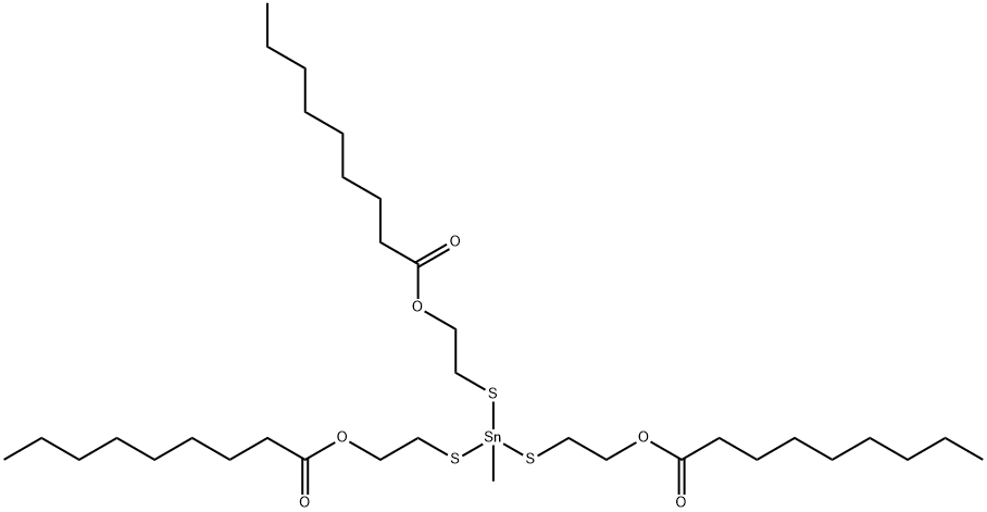 (methylstannylidyne)tris(thioethane-1,2-diyl) trinonan-1-oate Structure