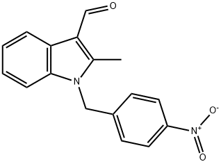 1H-Indole-3-carboxaldehyde,2-methyl-1-[(4-nitrophenyl)methyl]-(9CI) 구조식 이미지