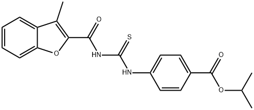 Benzoic acid, 4-[[[[(3-methyl-2-benzofuranyl)carbonyl]amino]thioxomethyl]amino]-, 1-methylethyl ester (9CI) Structure