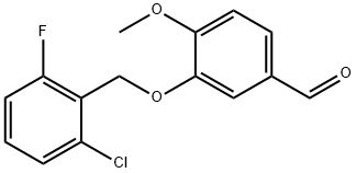 3-[(2-클로로-6-플루오로벤질)옥시]-4-메톡시벤잘데하이드 구조식 이미지