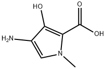 1H-Pyrrole-2-carboxylic acid, 4-amino-3-hydroxy-1-methyl- (9CI) Structure