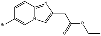 이미다조[1,2-a]피리딘-2-아세트산,6-브로모-,에틸에스테르 구조식 이미지
