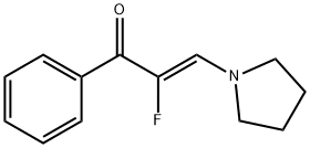 2-Propen-1-one, 2-fluoro-1-phenyl-3-(1-pyrrolidinyl)-, (Z)- (9CI) Structure