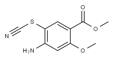 Methyl 4-amino-2-methoxy-5-thiocyanobenzoate Structure